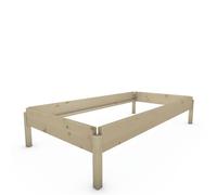 TUGA - Holztech Horst - Juego de cama (2 unidades, 80 x 160 cm, 34 cm, madera maciza de abeto)