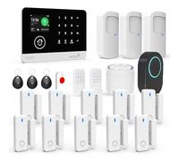 TUGARD 22 Piezas Sistema de Alarma doméstica Inteligente inalámbrico WiFi/gsm con aplicación, Detector de Movimiento, detectores de Puerta y Ventana, mandos a Distancia, Sirena, Compatible con Alexa