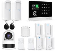 TUGARD Alarma doméstica inalámbrica WiFi/2G con cámara de vigilancia WiFi Interior 1080P, Sistema de Alarma doméstica con Alerta por aplicación, Compatible con Alexa y Google