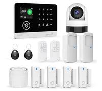 TUGARD Alarma doméstica inalámbrica WiFi/4G con cámara de vigilancia WiFi Exterior 1080P, Sistema de Alarma doméstica Alerta por aplicación, Detector de Movimiento, Compatible con Alexa y Google
