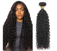 Tuheerst Extensiones de cabello humano rizado rizado natural, negro, extensiones de cabello humano, extensiones de pelo humano, mínimo, doble trama, 100 g, 14 pulgadas