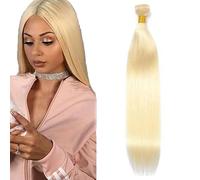 Tuheerst Straight Human Hair Bundles Blonde 613 Menschliches Haar Human Hair Extensions Echthaar Tressen 1 Bündel Sew in Bundle Blond Double Weft Remy Hair 30 Zoll