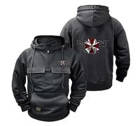 TUIAIFA Chándal con Capucha for Hombre, Acogedor, for Resident/Evil/Umbrella, Sudaderas con Capucha, Abrigo Deportivo, Chaqueta con Media Cremallera, Prendas de Vestir, Tops(B,L)