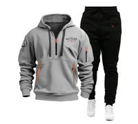 TUIAIFA Conjunto de 2 Piezas de Sudadera con Capucha y Pantalones for Hombre de The Witcher, Sudadera con Cremallera Completa(B,M)