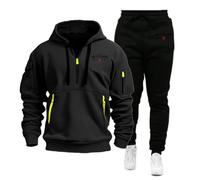 TUIAIFA Conjunto de 2 Piezas de Sudadera con Capucha y Pantalones for Hombre de The Witcher, Sudadera con Cremallera Completa(C,M)