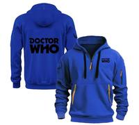 TUIAIFA Sudadera con Capucha for Hombre con Estampado 3D de Doctor Who, jerséis de Moda con Capucha, Sudadera de Manga Larga, Jersey Ligero Informal, Ropa de Calle con Bolsillos(B,S)