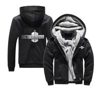 TUIAIFA Sudaderas con Capucha for Hombre con Cremallera Completa for Doctor Who con Capucha y Forro Polar, Sudadera Casual a Prueba de Viento con Bolsillos(A,M)