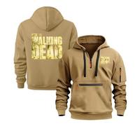 TUIAIFA Sudaderas con Capucha for Hombre con Cremallera de un Cuarto for Walking Dead Sudadera con Capucha