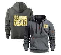 TUIAIFA Sudaderas con Capucha for Hombre con Cremallera de un Cuarto for Walking Dead Sudadera con Capucha