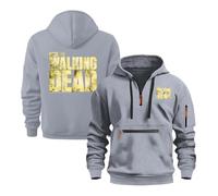 TUIAIFA Sudaderas con Capucha for Hombre con Cremallera de un Cuarto for Walking Dead Sudadera con Capucha