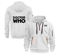 TUIAIFA Sudaderas con Capucha for Hombre con Estampado de Doctor Who Jerséis con Capucha de Moda Sudadera de Manga Larga Sudadera Ligera Informal Top(C,L)