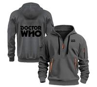 TUIAIFA Sudaderas con Capucha for Hombre con Estampado de Doctor Who Jerséis con Capucha de Moda Sudadera de Manga Larga Sudadera Ligera Informal Top(D,2XL)