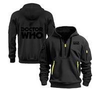 TUIAIFA Sudaderas con Capucha for Hombre con Estampado de Doctor Who Jerséis con Capucha de Moda Sudadera de Manga Larga Sudadera Ligera Informal Top(G,5XL)