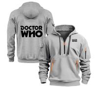 TUIAIFA Sudaderas con Capucha for Hombre con Estampado de Doctor Who Jerséis con Capucha de Moda Sudadera de Manga Larga Sudadera Ligera Informal Top(F,2XL)