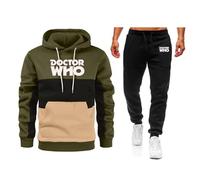 TUIAIFA Traje de Entrenamiento de Halloween for Hombre for Doctor Who, Traje de Jogging, Sudadera con Capucha y Pantalones con patrón 3D, suéter con Capucha, Conjunto de Dos Piezas(C,3XL)