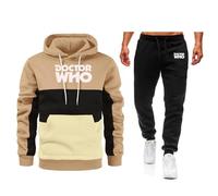 TUIAIFA Traje de Entrenamiento de Halloween for Hombre for Doctor Who, Traje de Jogging, Sudadera con Capucha y Pantalones con patrón 3D, suéter con Capucha, Conjunto de Dos Piezas(D,2XL)
