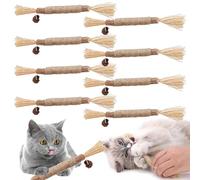 TUIBEIDAMAI Matatabi - Juego de 8 palitos de menta para gatos, palitos de cuidado dental para gatos, palitos de madera para moler los dientes, para jugar al gato, morder, masticar