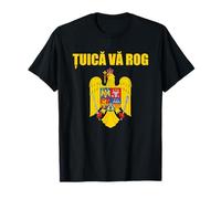 Tuica Va Rog Romanian Souvenir Coat Of Arms Of Romania Camiseta