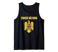 Tuica Va Rog Romanian Souvenir Coat Of Arms Of Romania Camiseta sin Mangas