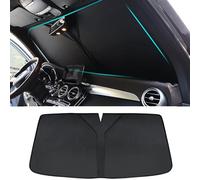 TUIGGI Parasol para Parabrisas Delantero, para Dacia Duster 2021-2024 Fácil de Instalar y Almacenar Anti UV Rayos Plegable,Black