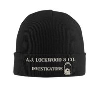 TUIKKKLO Gorras de Punto Lockwood & Co. Gorras de Punto con Logo para Mujeres y Hombres Skullies Beanies Gorros de otoño Invierno Gorro de Crochet acrílico Regalo Deportivo