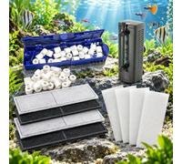 TuinBanban Set Filtro Acuario, para Fluval U4 Innenfilter A480 | Set de 9 medios filtrantes para acuario, para agua más limpia y mantenimiento sencillo