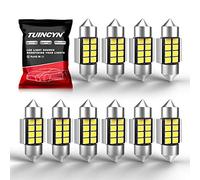 TUINCYN 1.25 "Bombilla LED de festón libre de errores de 31 mm Canbus Blanco 5630-8SMD DE3175 DE3021 Luces interiores LED de domo de mapa de puerta interior del automóvil 12V (paquete de 10)