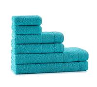 Tuiste Juego De Toallas Turquesa De 6 Piezas, 2 Toallas de Baño (70x140) + 2 Toallas de Manos (40x70) + 2 Toallas para la Cara (30x50), Súper Suave y Altamente Absorbente, Lujosas 100% algodón