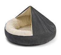 TUITA Cama para Perros semicerrada, cálida de Felpa con Manta con Capucha, Nido para Gatos, cojín para Perros pequeños, Acogedor Saco de Dormir, madriguera para Gatos