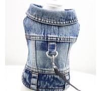 TUITA Chaqueta Vaquera para Perro, Camiseta Vaquera Azul para Cachorro, Ropa Lavable para Perros, Ropa Fresca para Perros pequeños y medianos, Chaleco Vaquero, Ropa para Gatos