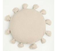 TUITA Cojín de Asiento Redondo Suave con borlas Bonitas, decoración Kawaii esponjosa para el hogar, Almohada de algodón para Cama, sofá de Coche, Silla, Cojines Traseros Tejidos