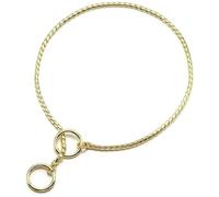 TUITA Collar de Cadena de Metal para exposición de Perros, Collar Deslizante para Mascotas para espectáculos, Collar de Cadena de latón Fino Ajustable para Perros pequeños, medianos y Grandes