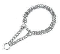 TUITA Collar de Cadena para Perros Collar de Acero Inoxidable para Perros Collar de Perros Grandes con Cadena de Doble hilera de Metal