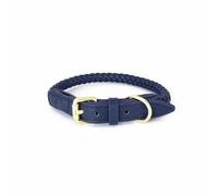 TUITA Juego de Collar y Correa para Perro de Cuero, Collar Ajustable para Perro de PU, Correa Trenzada Suave y Duradera para Perros