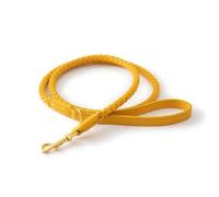 TUITA Juego de Collar y Correa para Perro de Cuero, Collar Ajustable para Perro de PU, Correa Trenzada Suave y Duradera para Perros