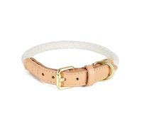 TUITA Juego de Correa para Collar de Perro, Collares de Cuerda de Cuero Trenzado, Hebilla de Metal, Collar de Perro Duradero