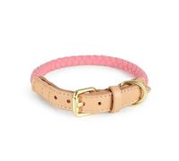 TUITA Juego de Correa para Collar de Perro, Collares de Cuerda de Cuero Trenzado, Hebilla de Metal, Collar de Perro Duradero