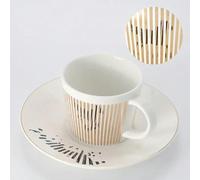 TUITA Taza anamórfica Creativa de Caballo de 90ml-230ml, Taza con Reflejo de Espejo, Taza de colibrí, Juego de té y café con Posavasos