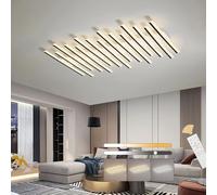 TUJJTU Lámpara Techo LED Moderna120W 9600 lm Regulable 3000 K-6000 K Ideal Para Salones Amplios lámpara acrílico Blanco Negro Mando Distancia Diseño Geométrico (15 cabezas, Nota musical)