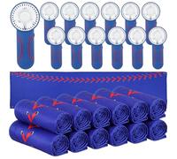 Tujoe 24 piezas de regalos deportivos, incluye 12 toallas de enfriamiento de 40 x 12 pulgadas, 12 mini ventilador portátil de mano para regalo de equipo, recuerdos de fiesta deportiva, batería no