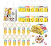Tujoe 36 piezas de softball helado goteo fiesta favores 40 x 12 pulgadas toalla de refrigeración portátil ventilador de mano con cordones, bolsa de regalo transparente con asas y calcomanías para