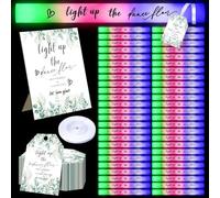 Tujoe 50 varillas brillantes de boda, recuerdos de fiesta a granel para recepción de invitados, envío gigantes de 16 pulgadas, barras de espuma con luz LED para bodas, regalos de despedida de soltera