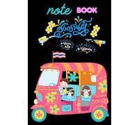 Tuk Tuk Songkran Lined Notebook: Thai Water Festival: Cute Pink Tuk Tuk & Squirt Guns, 6x9 Inch, 120 Pages, Travel Journal & Souvenir