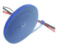 TUKA 10 m x 15mm Organizador de Cables, Cinta de Gancho y Bucle Sujeta Cables, Recortable Cinta adhesiva Cable Manguera, Hook & Loop Organizar Cables, Reutilizable | Ajustable, azul TKB5013 blue