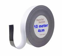 TUKA 10m x 40mm x 1mm Cinta Magnética Reescribible de Etiqueta/Rotular/Marcar, Identificación Imán Rodillo, para Pizarra Blancas, Estante Metálica. Escribir Limpiar Recortar, Blanco TKD9046-4cm