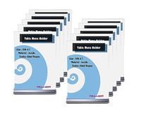 TUKA 10x A3 Menu Soporte Doble Cara, Forma de T con Base, Soportes de Sobremesa para Carteles, Menús, Promociones, Porta Carteles. T Expositor de Mesa, Acrílico Transparente, Vertical TKD8205-A3-10x