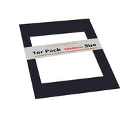 TUKA 1x Paspartú, 60x80 cm Tamaño Exterior, Tamaño Abierto de los Paspartús: 40x60cm. Negro, Marco de Papel Paspartú para Enmarcar Imágenes, Fotos, Carteles, Impresiones Artísticas... TKD9100