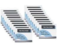 TUKA 20x A3 Menu Soporte Doble Cara, Forma de T con Base, Soportes de Sobremesa para Carteles, Menús, Promociones, Porta Carteles. T Expositor Mesa, Acrílico Transparente, Transversal TKD8204-A3-20x