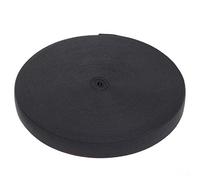 TUKA 40 metros x 25mm Elásticas Planas Bandas de costura, bandas de elástico de cuerda, para la ropa personalizada y Artesanía DIY Hogar, 40 metros largo, 25 mm de ancho, negro, TKB5006-black