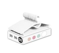 TUKA - 50 Perchas Blancas de Plástico Resistente para Ropa de Adulto Tamaño Grande y Diseño Multifunción para Todo Tipo de Prendas Ligeras y Pesadas. (50, Blancas)